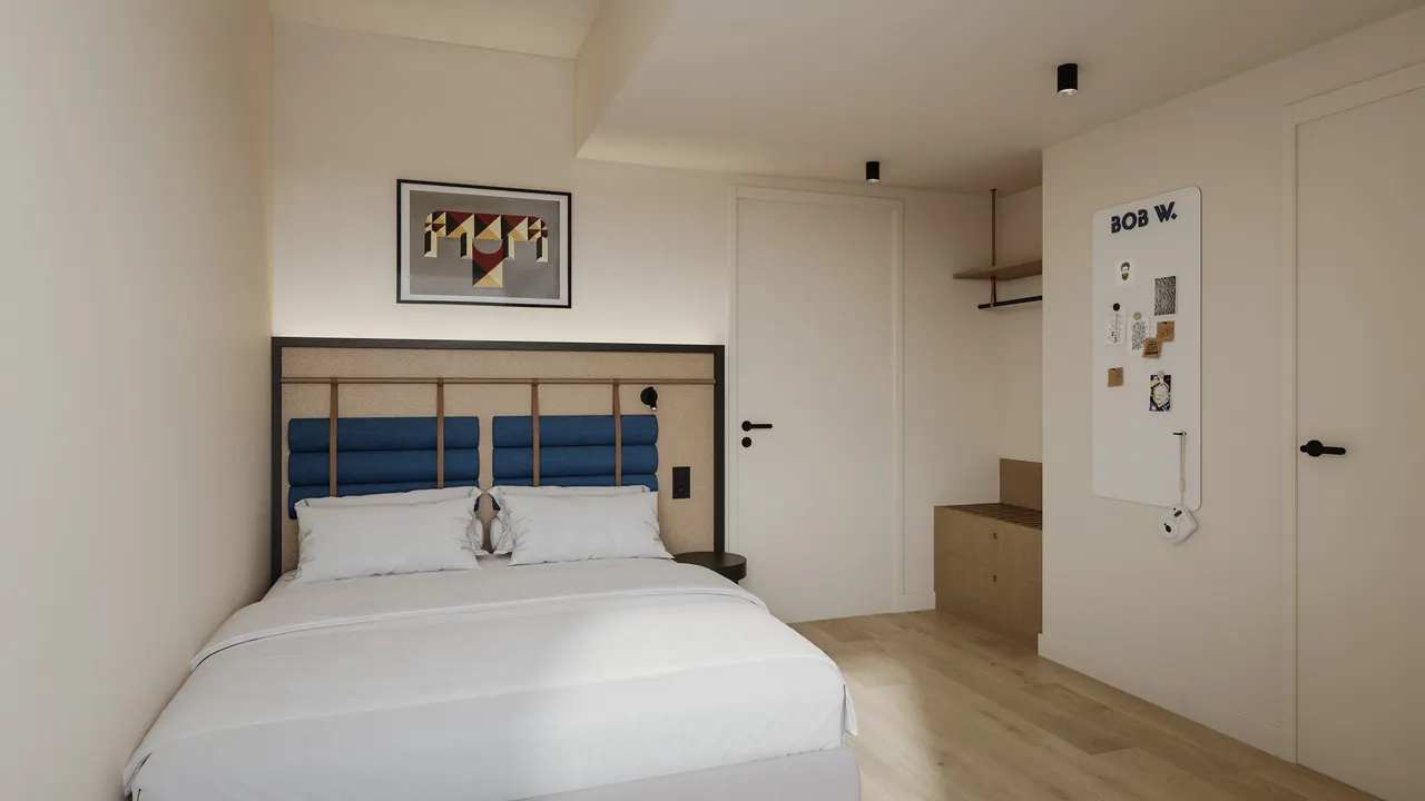 Apartmenthotel in Athen — Ansicht, 3D-Visualisierung