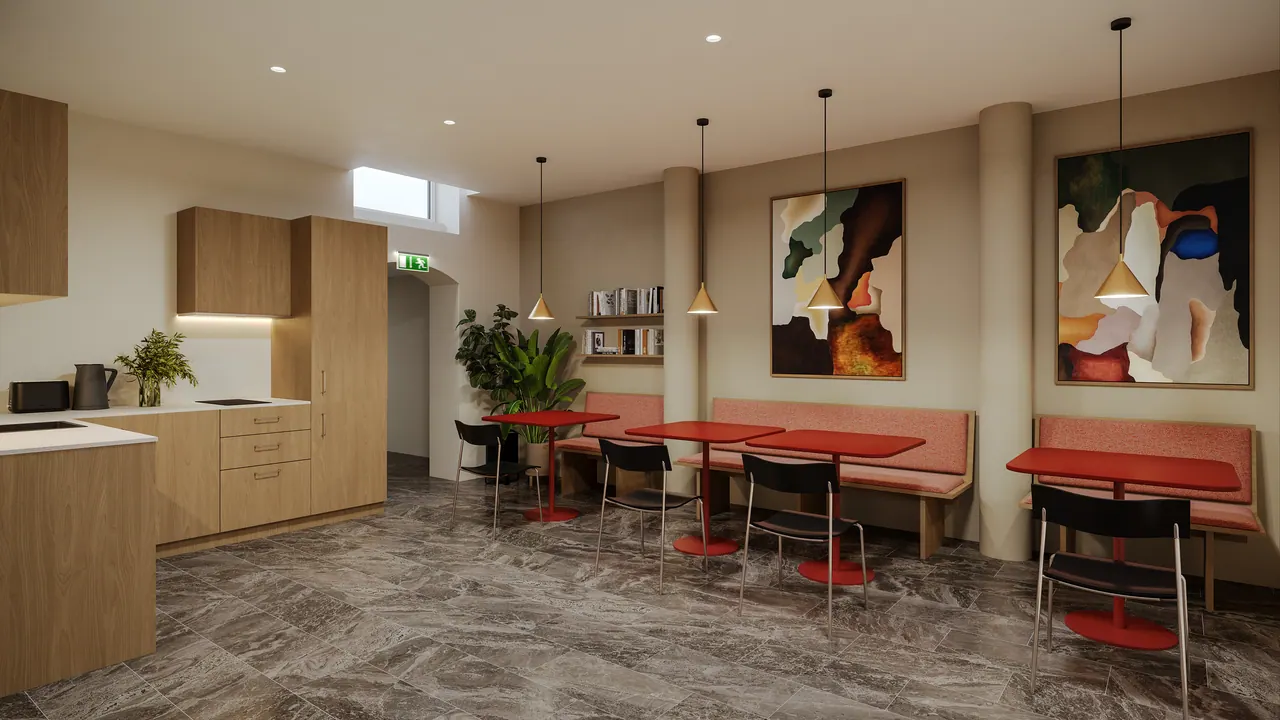 Apartmenthotel LUM31 — Küche, 3D-Visualisierung