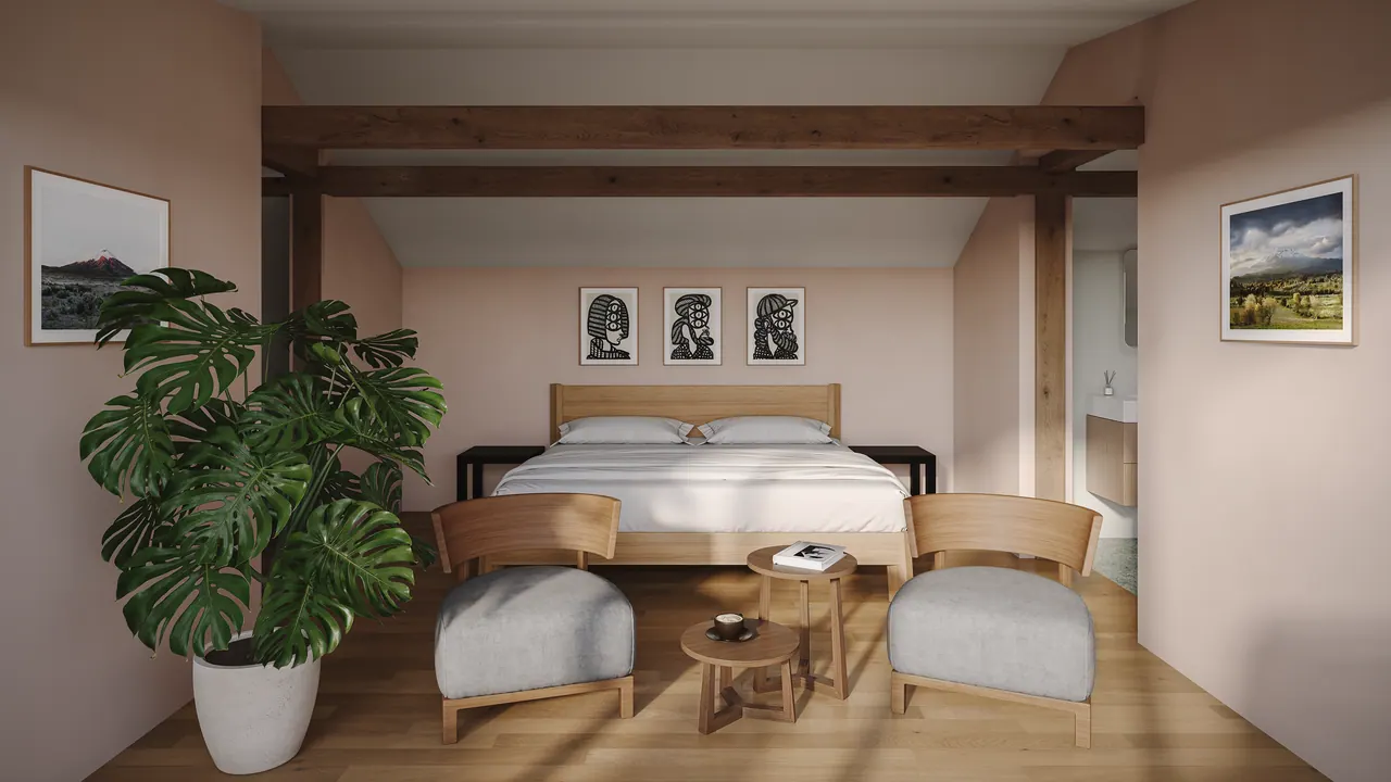 Dachwohnung mit Seeblick — Ansicht, 3D-Visualisierung