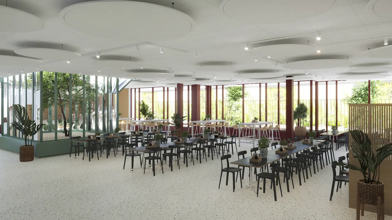 Restaurant: drei Designvarianten — Designvariante, 3D-Visualisierung