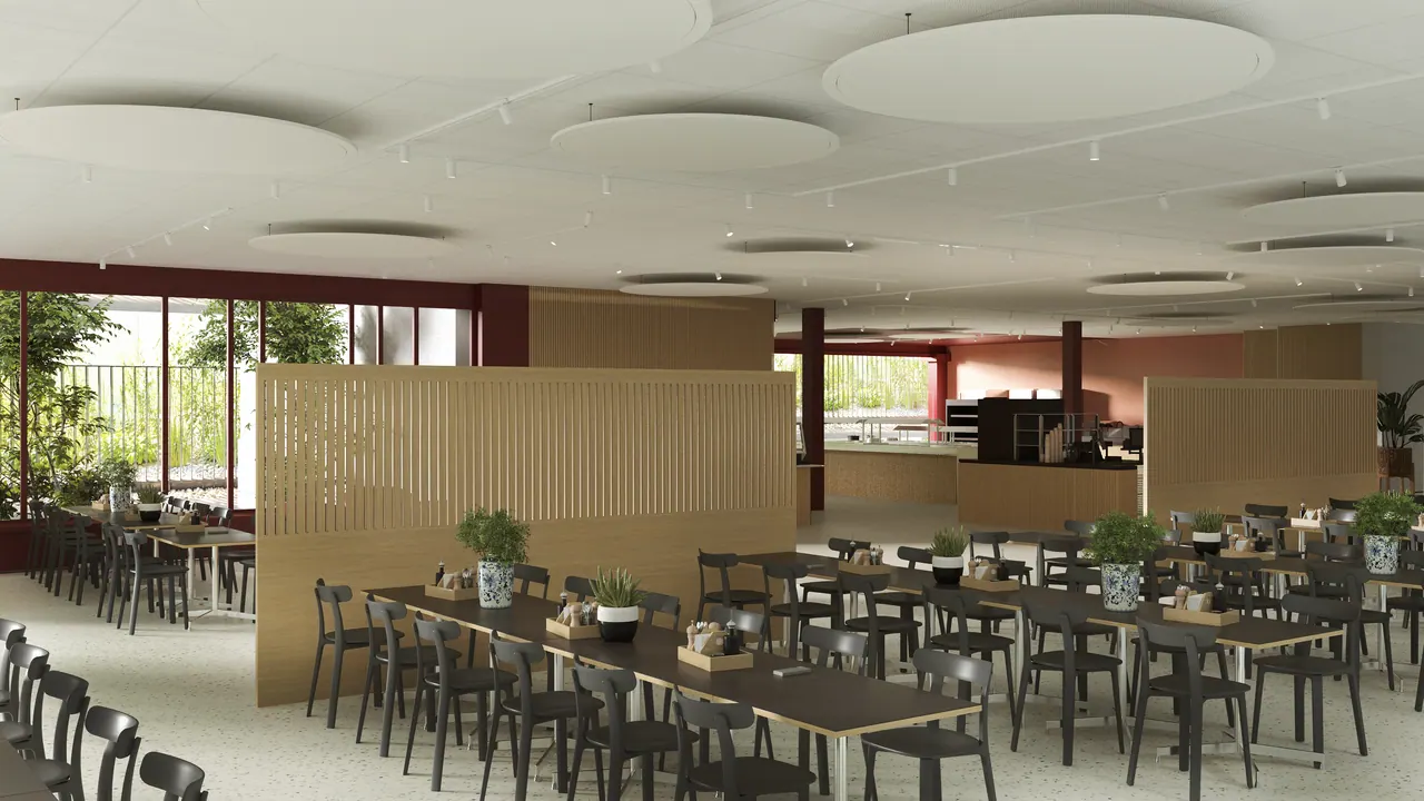 Restaurant: drei Designvarianten — Designvariante, 3D-Visualisierung