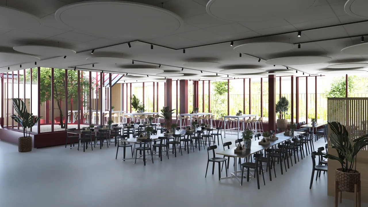 Restaurant: drei Designvarianten — Designvariante, 3D-Visualisierung