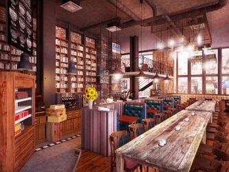 architekturvisualisierung coffee place
